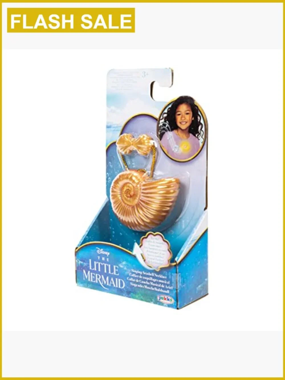 Little Mermaid Ariel Light-Up Singing Seashell Necklace Dress-Up Toy for Girls